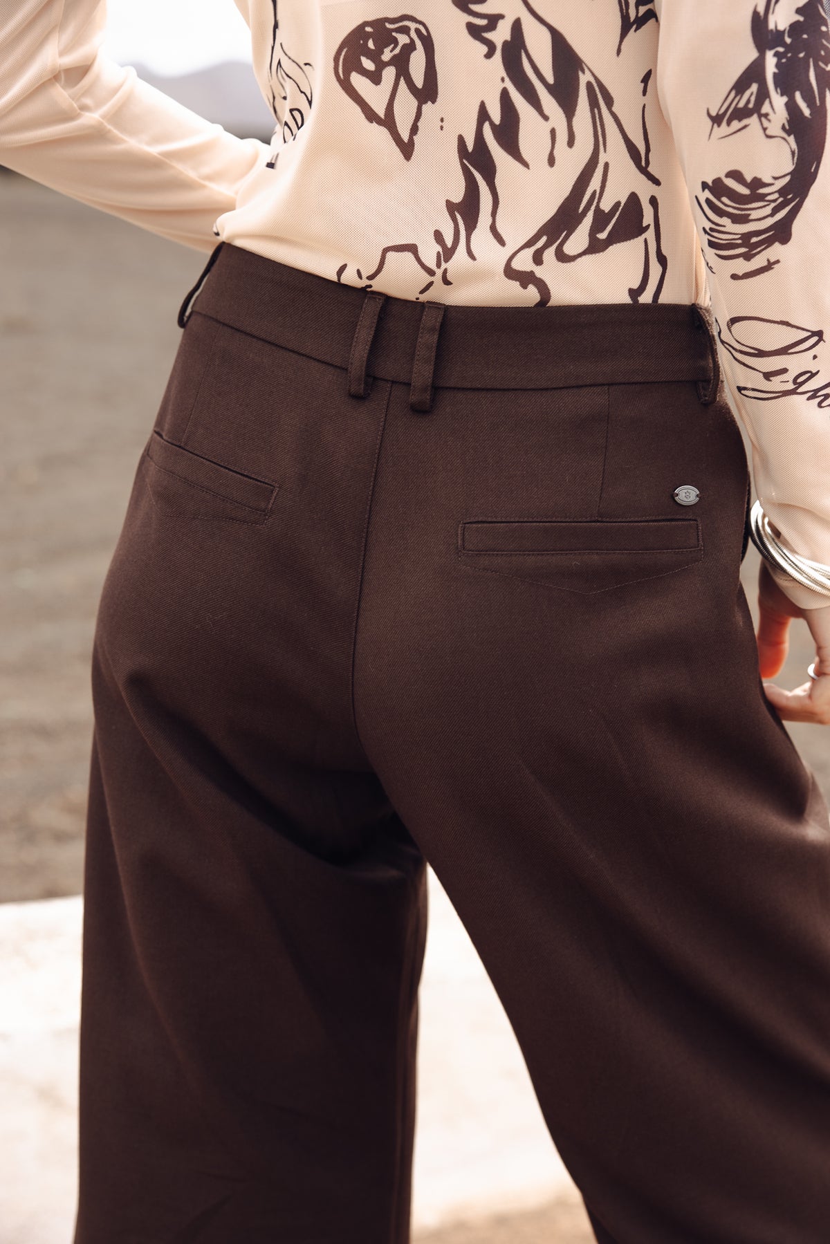 

Wide Leg Chino Damen Nickie Dust chocolate torte | Freeman T. Porter