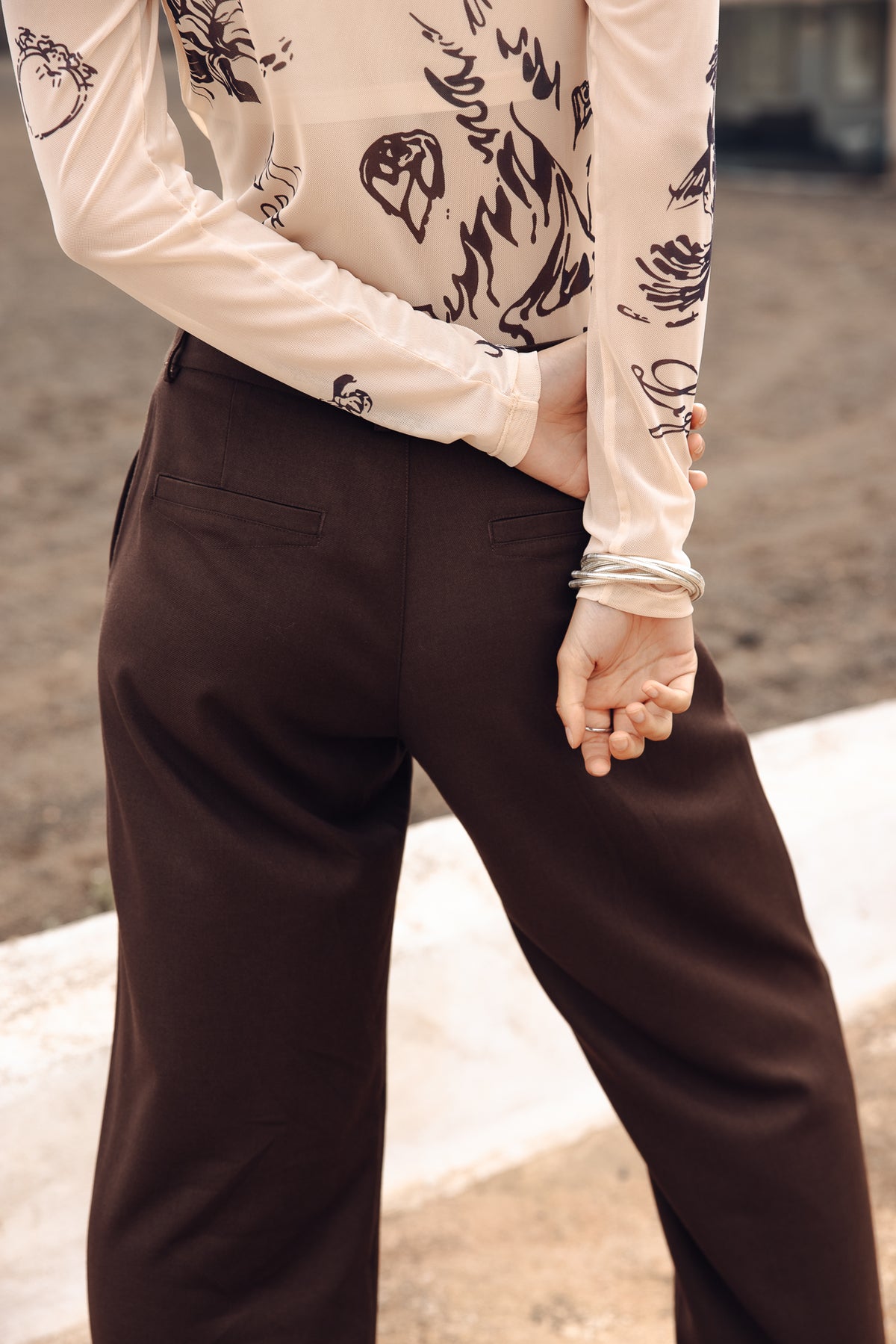 

Wide Leg Chino Damen Nickie Dust chocolate torte | Freeman T. Porter