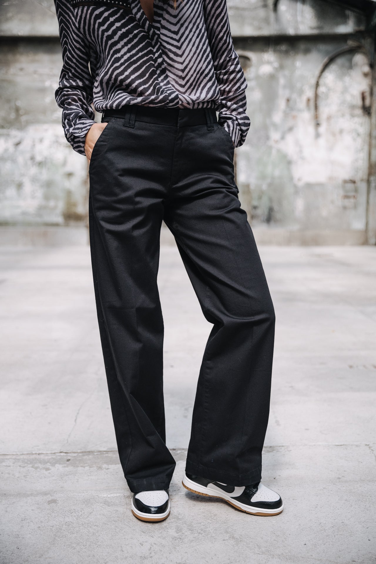 

Pantalon large Femme Nickie Felicita black | Freeman T. Porter