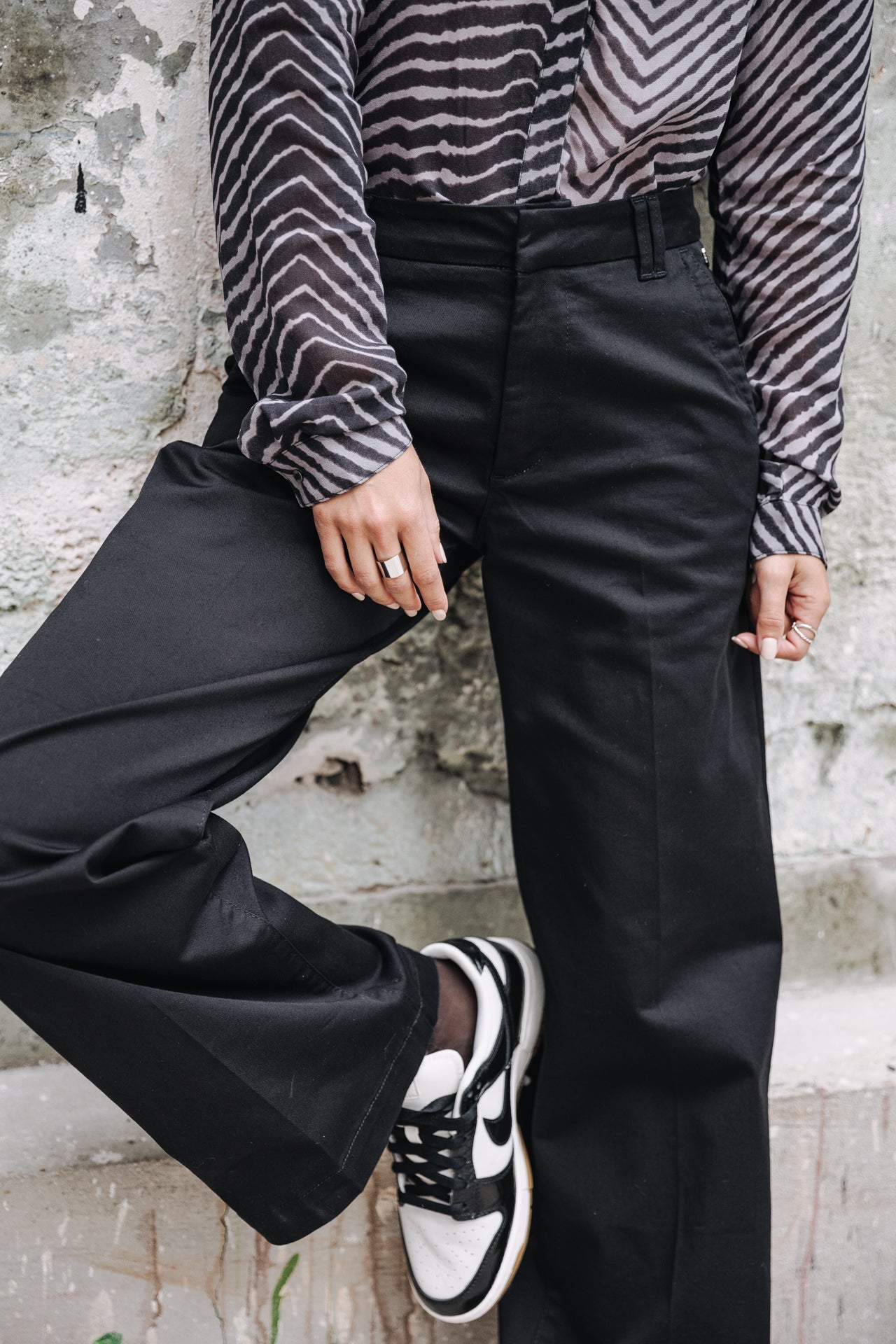 

Pantalon large Femme Nickie Felicita black | Freeman T. Porter