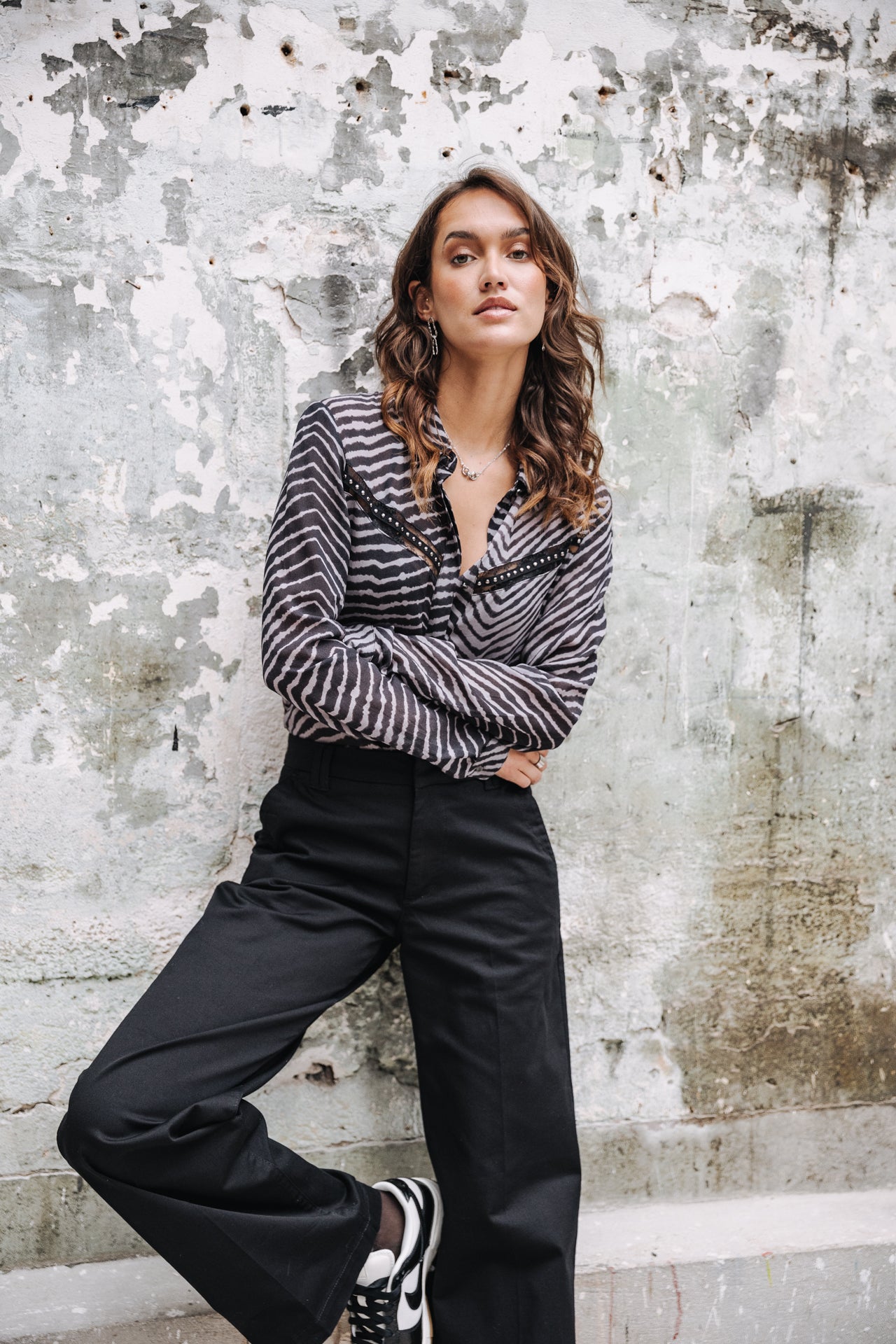 

Pantalon large Femme Nickie Felicita black | Freeman T. Porter