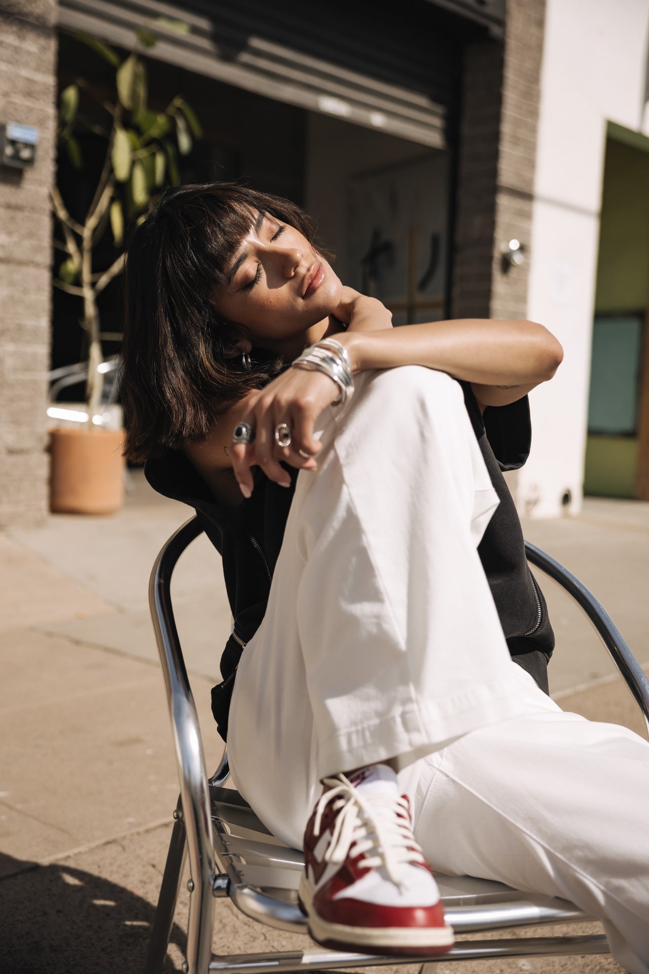 

Weite Hose Frau Nickie Felicita bright white | Freeman T. Porter