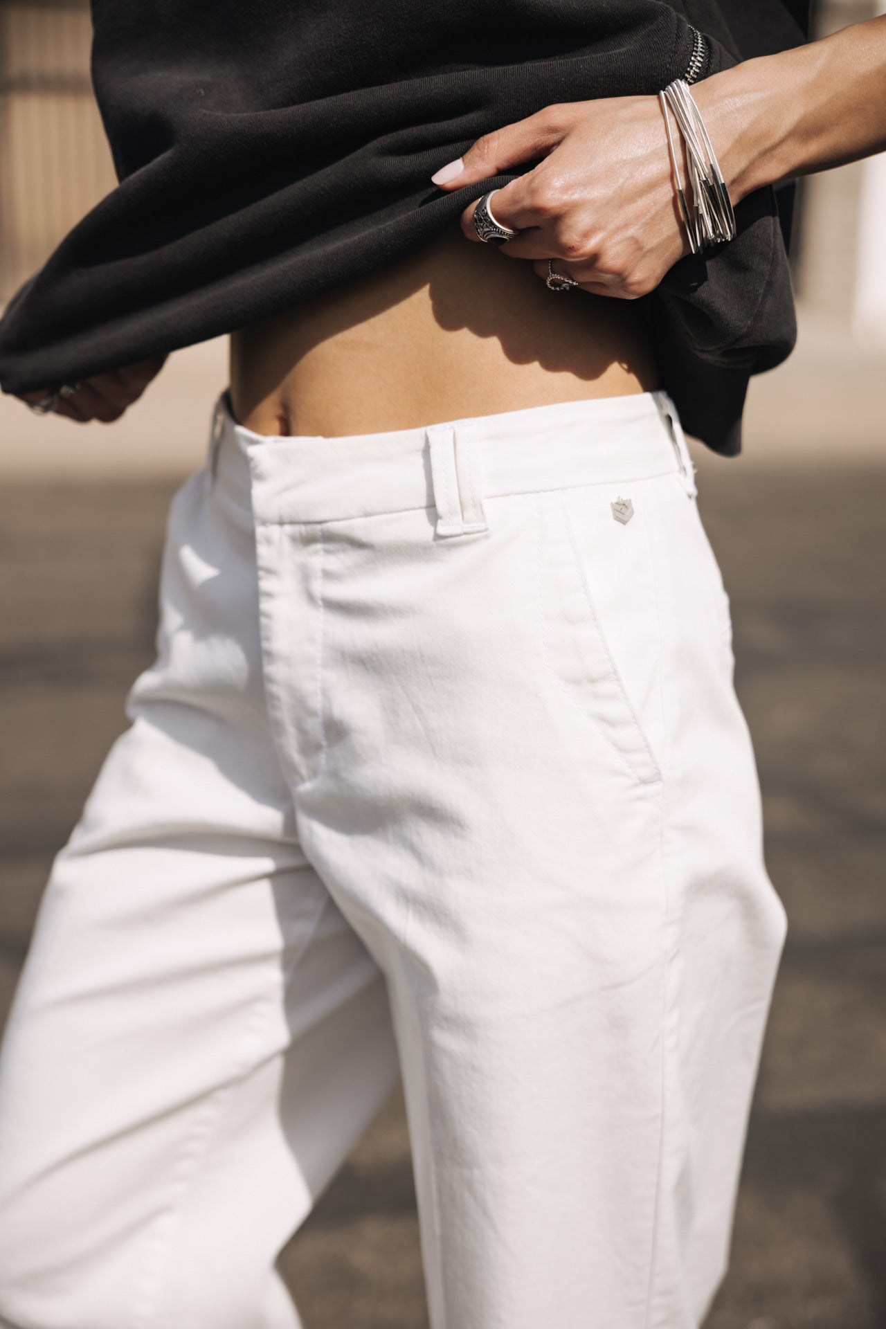 

Weite Hose Frau Nickie Felicita bright white | Freeman T. Porter