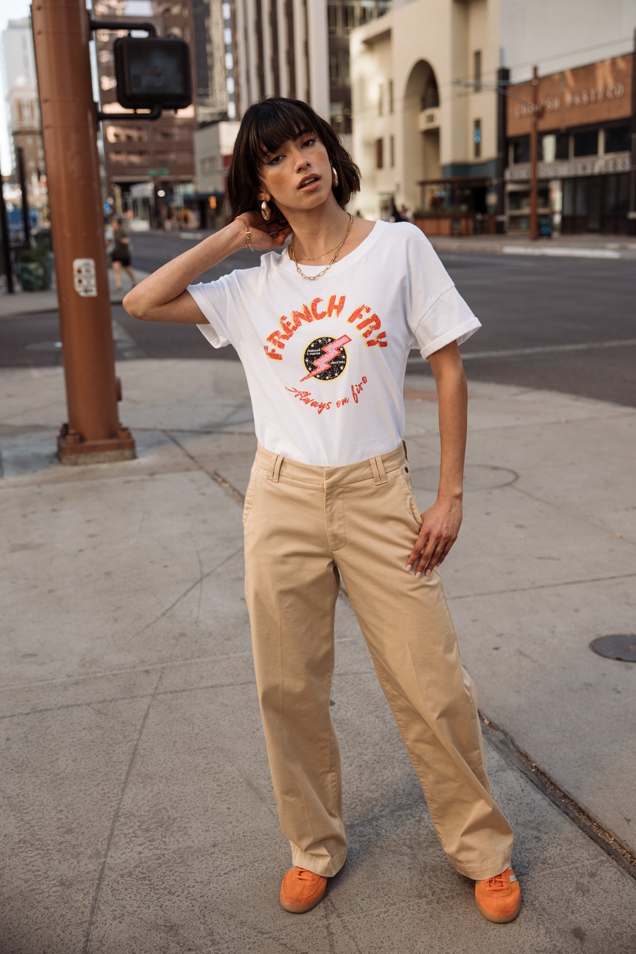 

Pantalones anchos Mujer Nickie Felicita irish cream | Freeman T. Porter