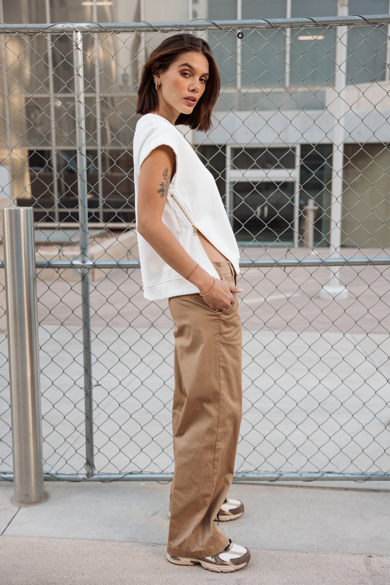 

Pantalón ancho Mujer Nickie Felicita kelp | Freeman T. Porter