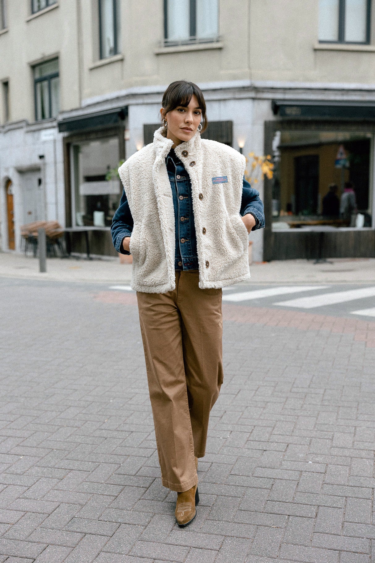 

Veste sherpa Femme Vatika Fur ecru | Freeman T. Porter