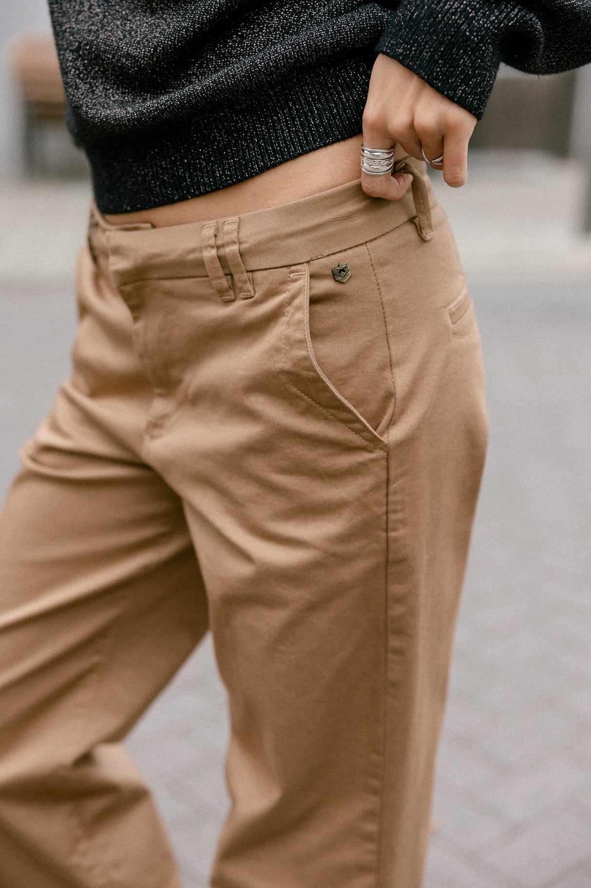 

Weite Chino-Hose Damen Nickie Felicita kelp | Freeman T. Porter