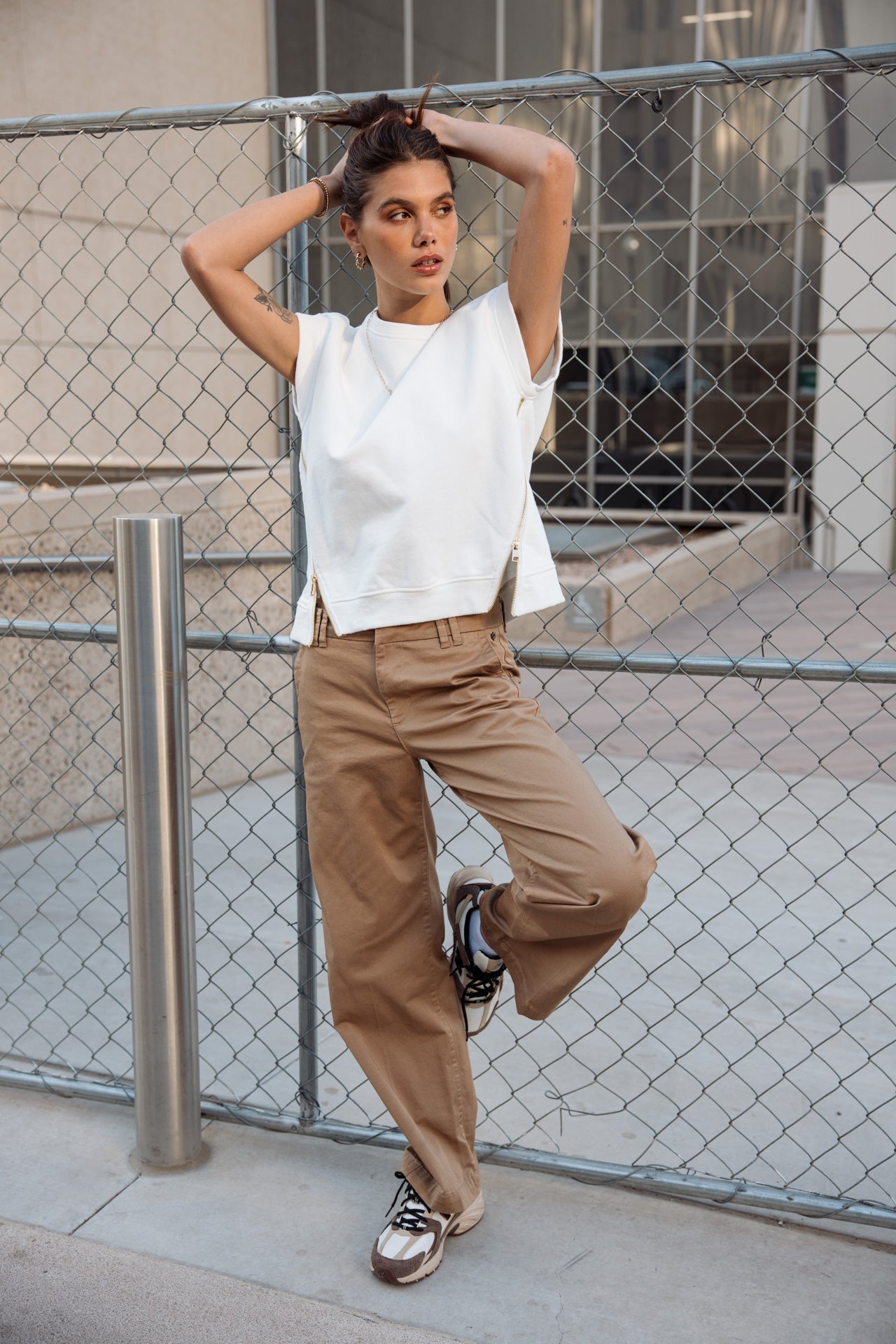 

Pantalón ancho Mujer Nickie Felicita kelp | Freeman T. Porter