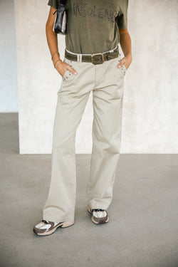 

Pantalon large Femme Nickie Studs Felicita abbey stone | Freeman T. Porter
