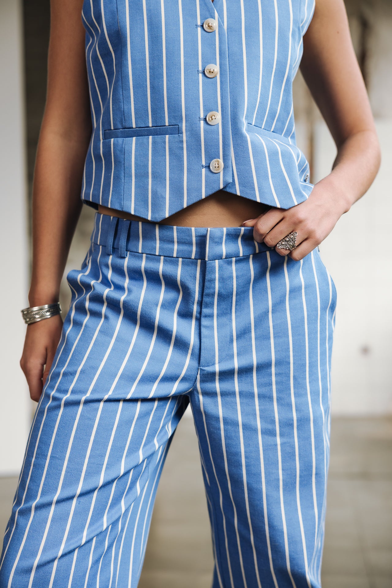 

Wide-leg pants Woman Nickie Offshore granada sky | Freeman T. Porter