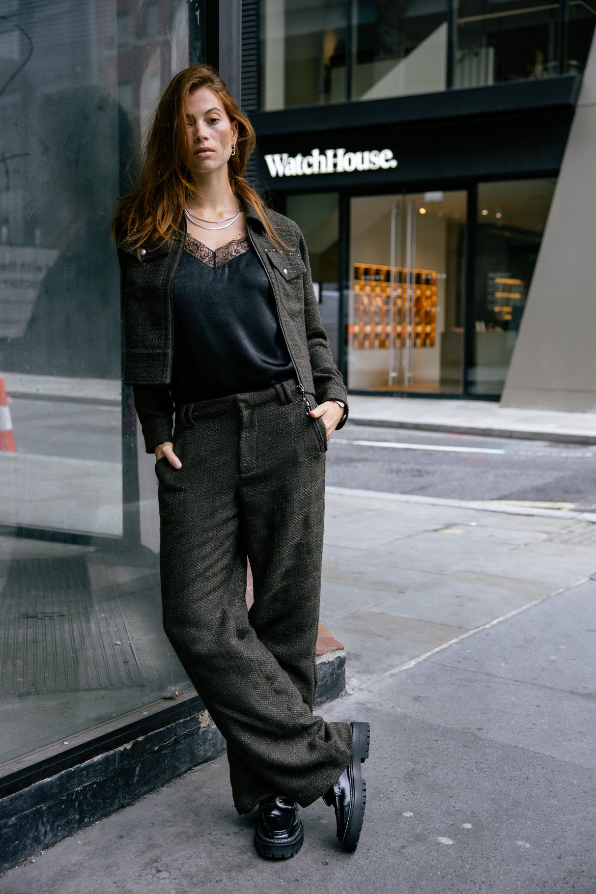 

Pantalon large Femme Nickie Wisteria olive night | Freeman T. Porter