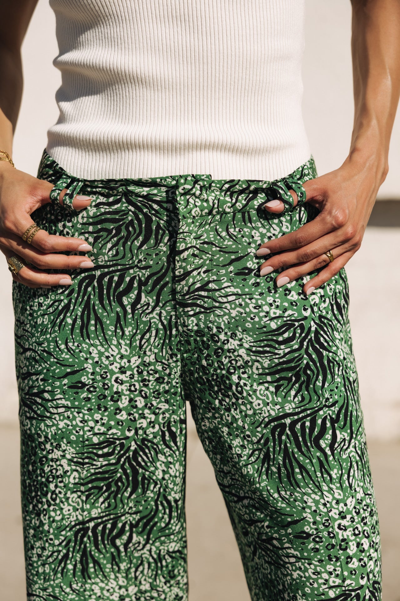

Pantalon large Femme Nickie Rumba jolly green | Freeman T. Porter