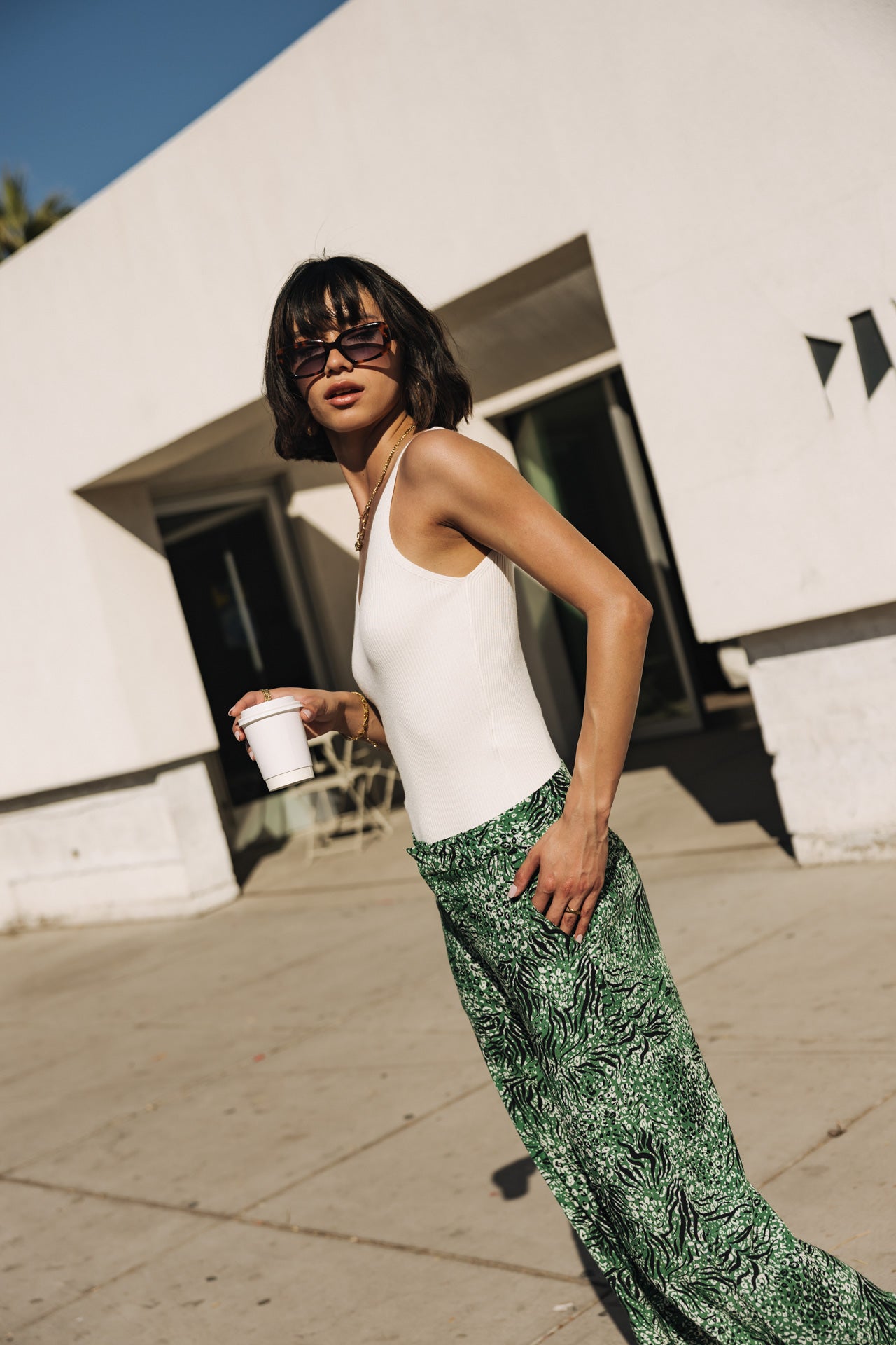 

Pantalon large Femme Nickie Rumba jolly green | Freeman T. Porter