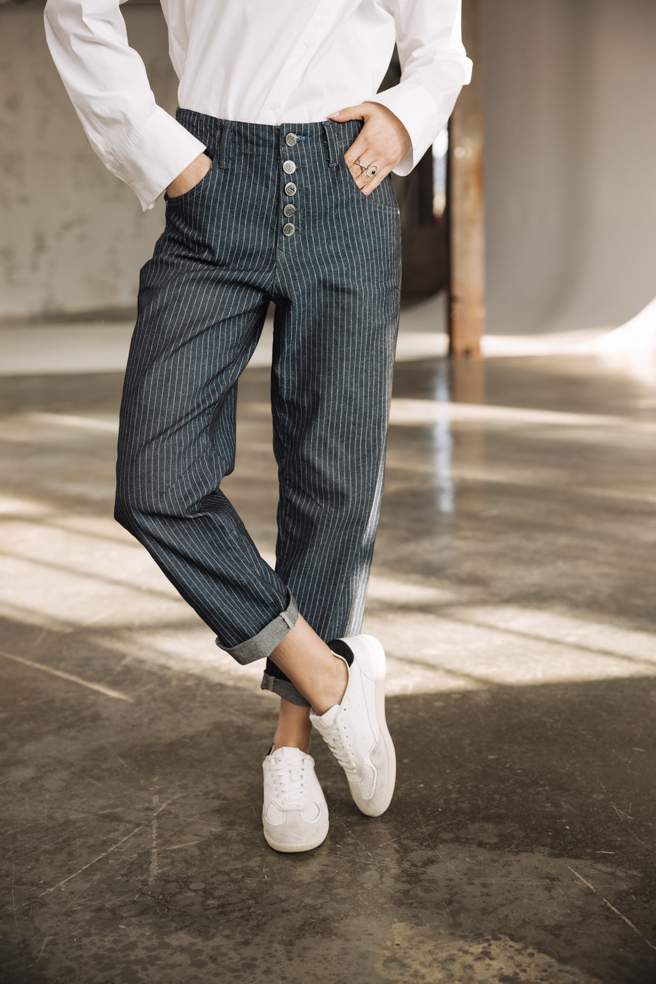 

Straight boyfriend jeans Woman Sloane bercato blue | Freeman T. Porter