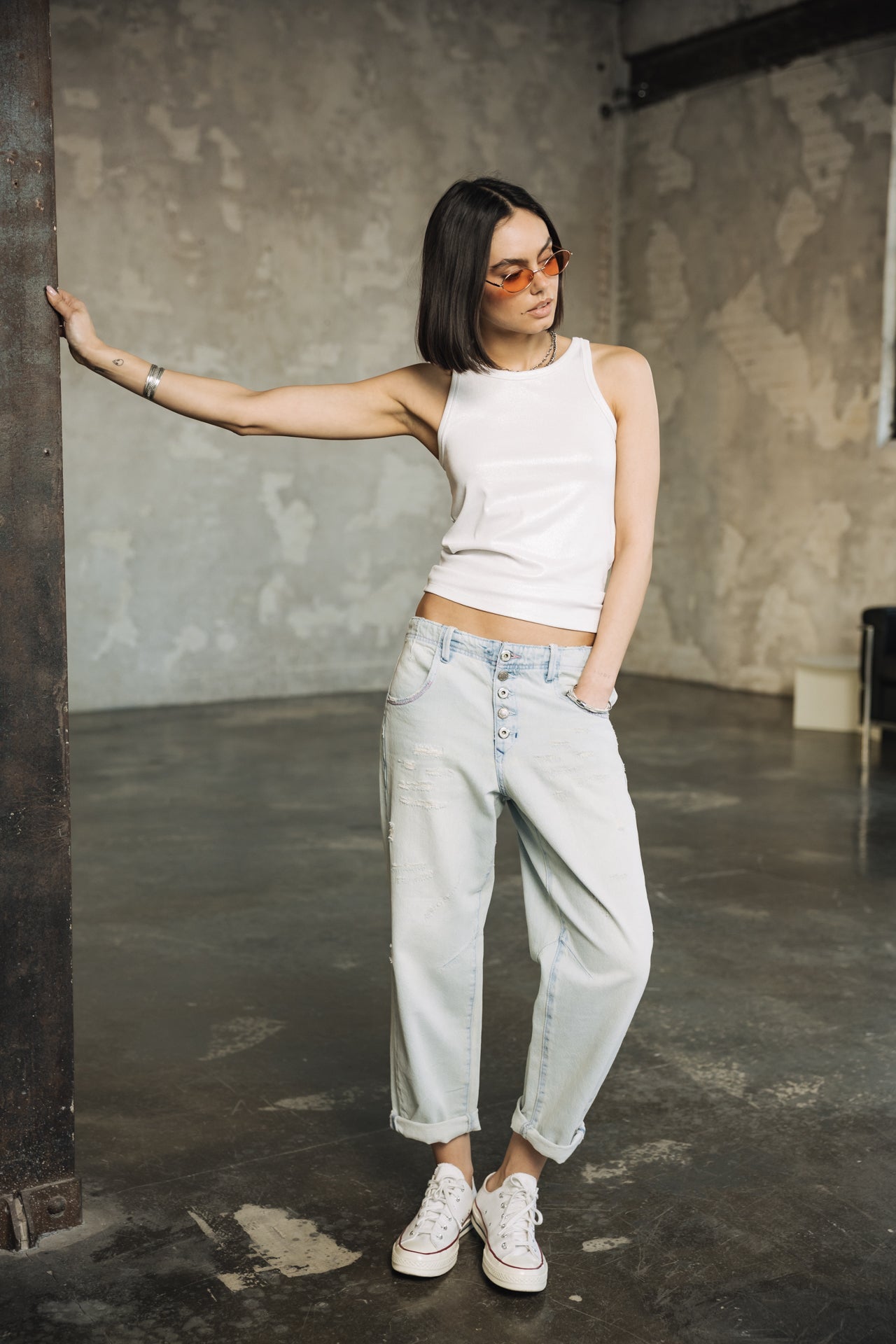 

Jeans boyfriend droit Femme Sloane scoop | Freeman T. Porter