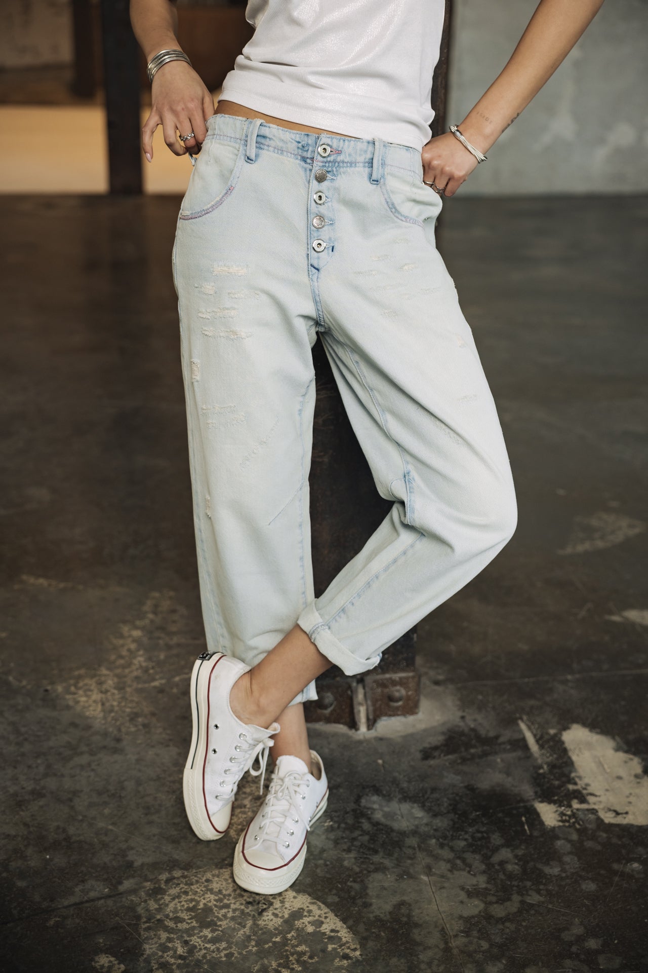 

Jeans boyfriend droit Femme Sloane scoop | Freeman T. Porter
