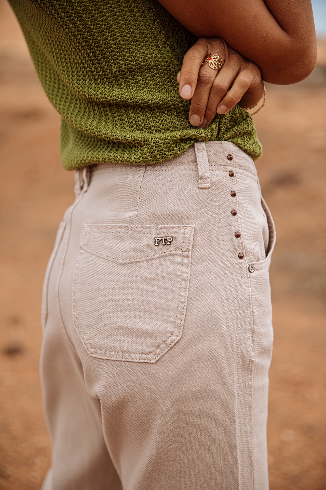 

Pantalon boyfriend droit Femme Sloane Lecce simply taupe | Freeman T. Porter