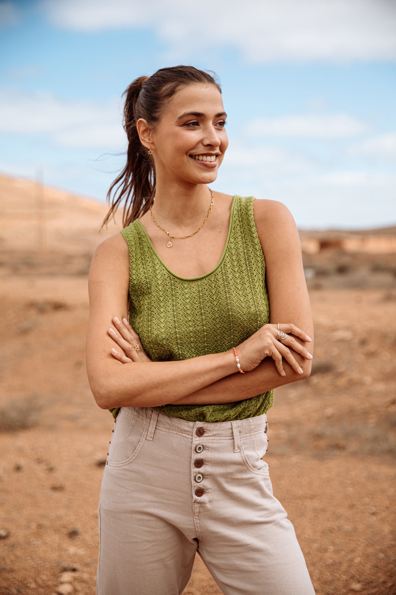 

Pantalon boyfriend droit Femme Sloane Lecce simply taupe | Freeman T. Porter