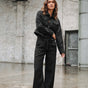 

Pantalon large Woman Pamina Tweedy black | Freeman T. Porter