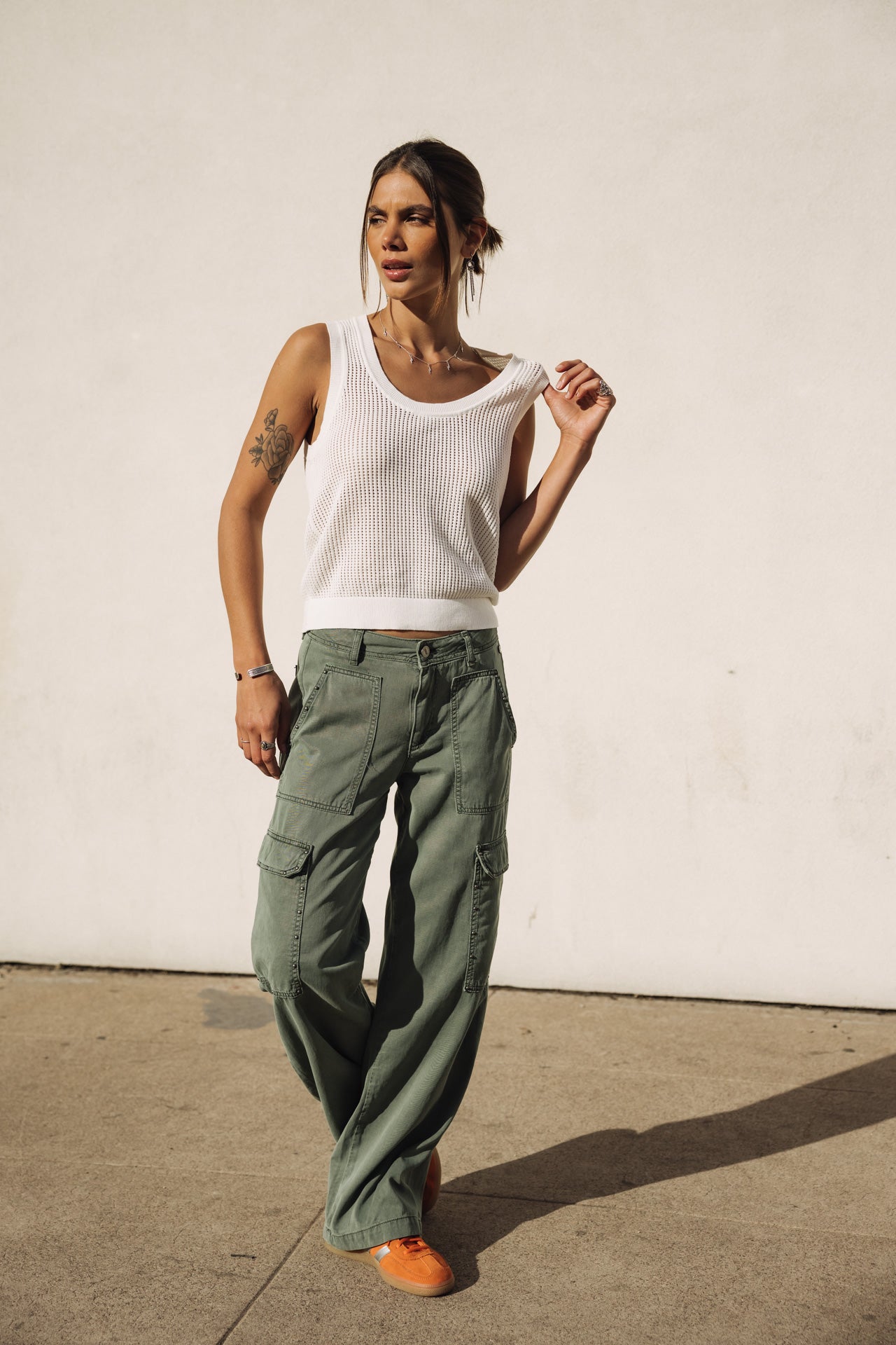 
              

Pantalon cargo large Femme Moxie Jazz laurel wreath | Freeman T. Porter
            