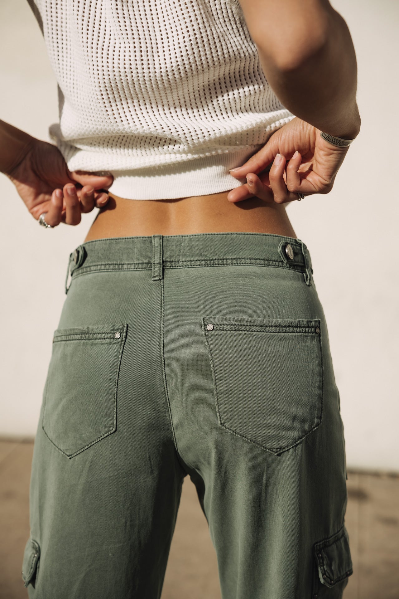 

Pantalon cargo large Femme Moxie Jazz laurel wreath | Freeman T. Porter