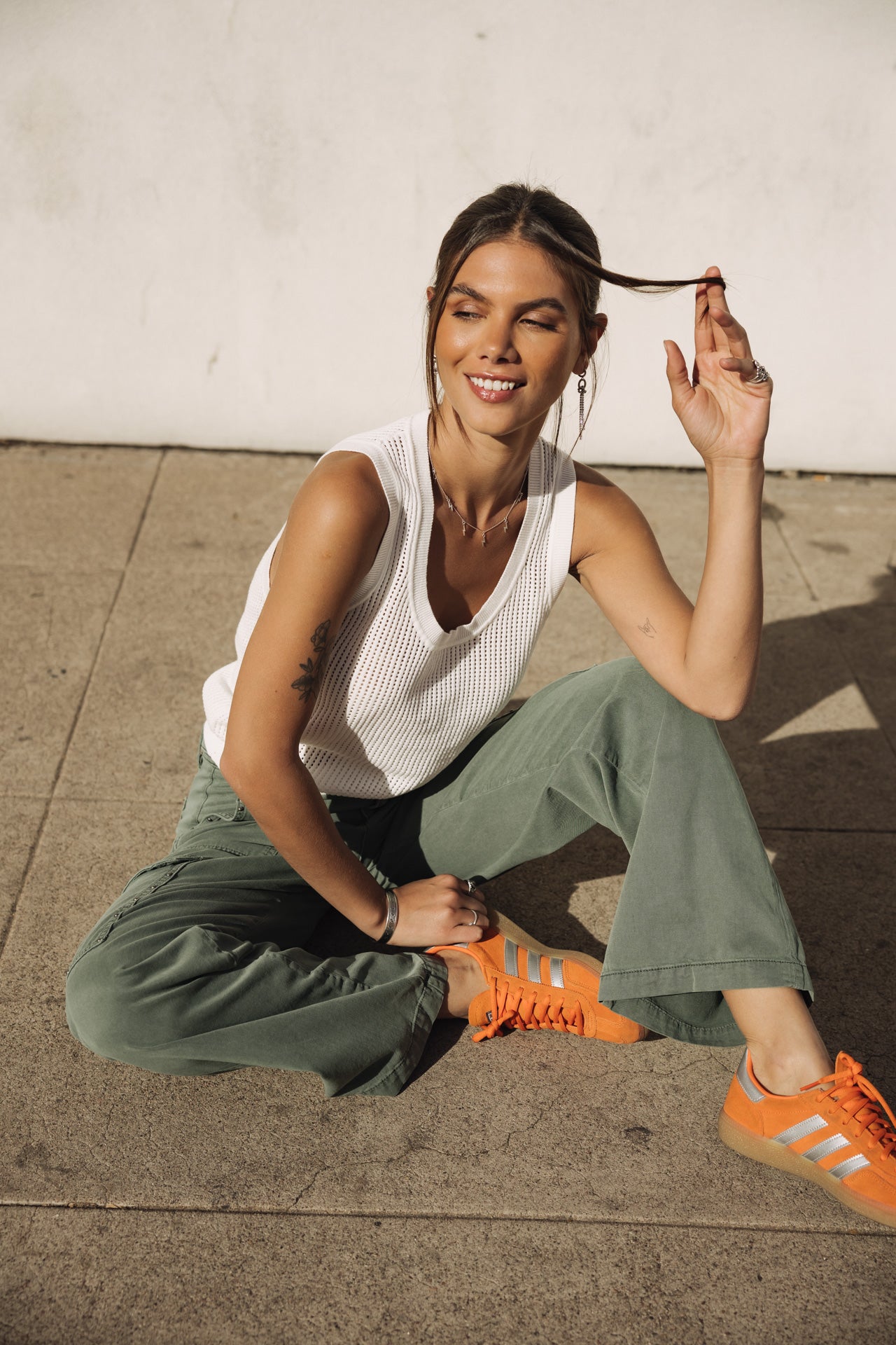

Pantalon cargo large Femme Moxie Jazz laurel wreath | Freeman T. Porter