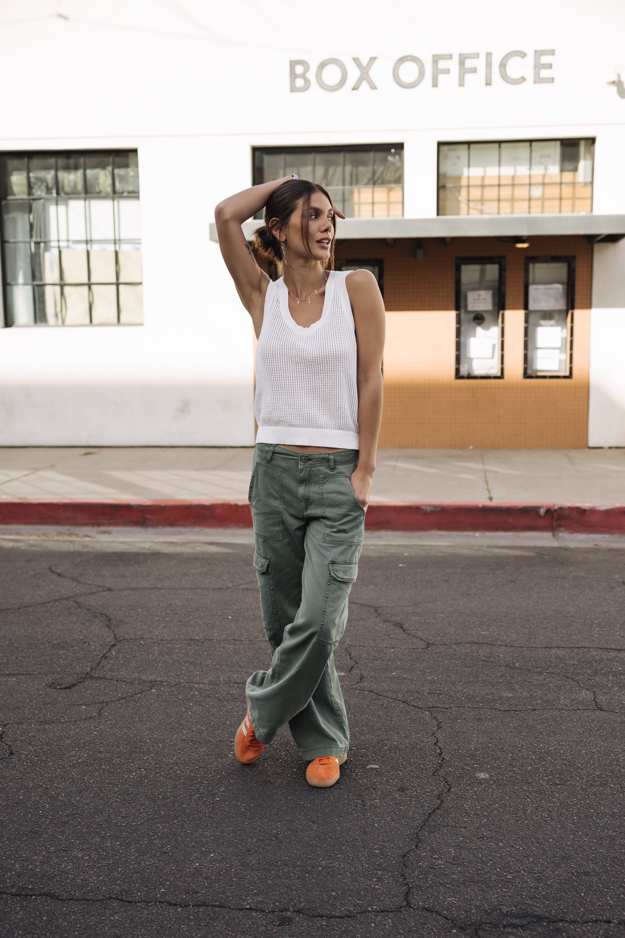 

Pantalon cargo large Femme Moxie Jazz laurel wreath | Freeman T. Porter