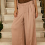 

Pantalon large fourche basse texturé Femme Paolina Creased old pink | Freeman T. Porter