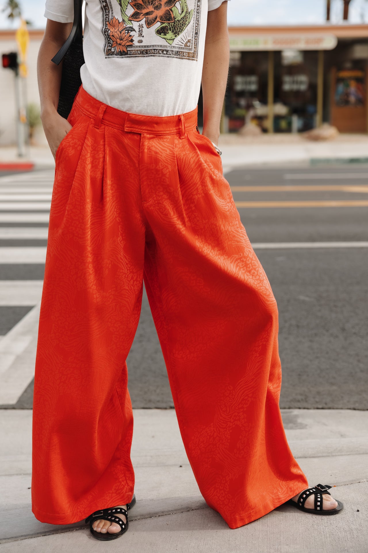 

Wide-leg pants Woman Paolina Ibiza red alert | Freeman T. Porter