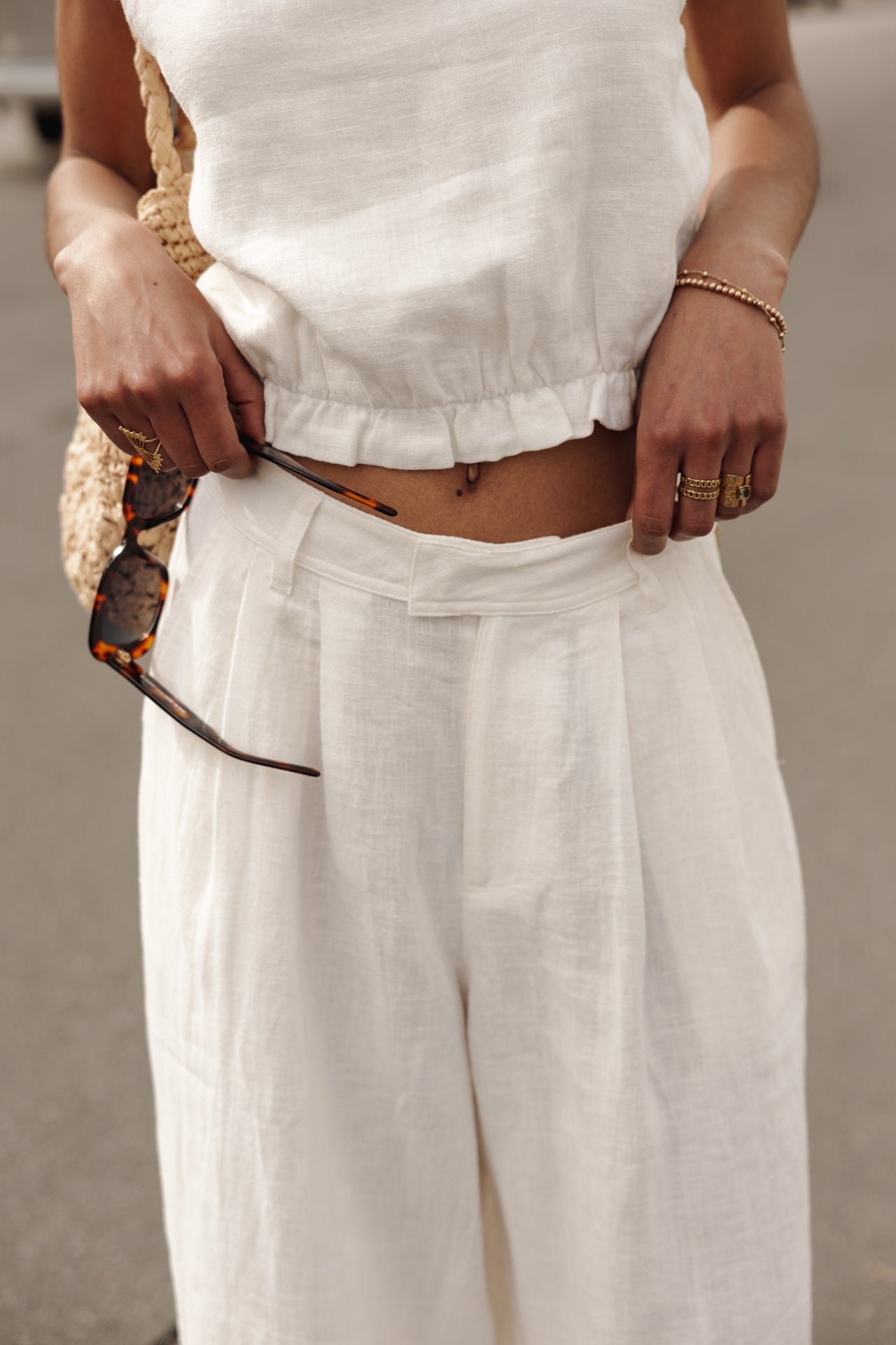 

Pantalon large Femme Paolina Natural egret | Freeman T. Porter
