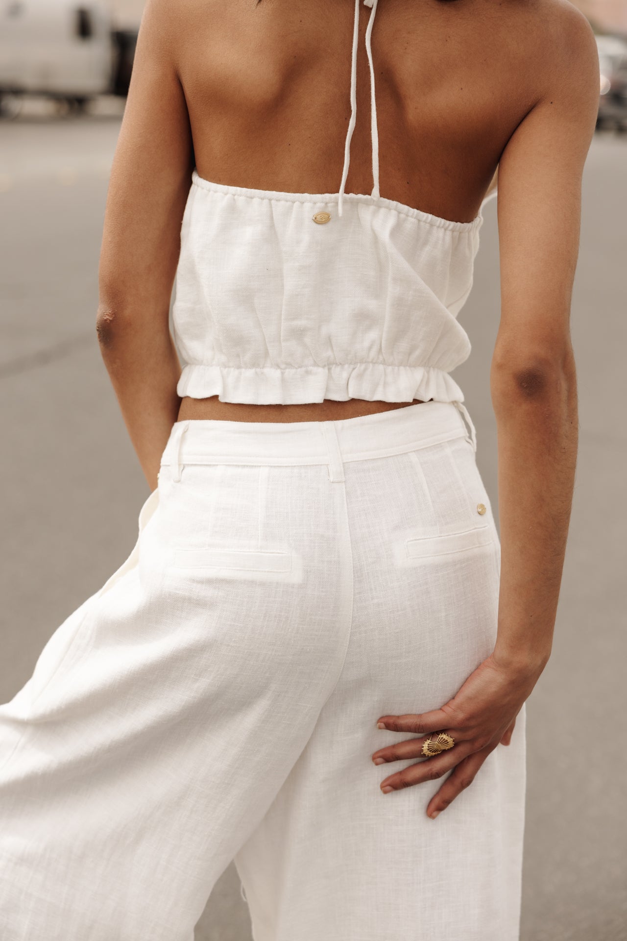 

Pantalon large Femme Paolina Natural egret | Freeman T. Porter