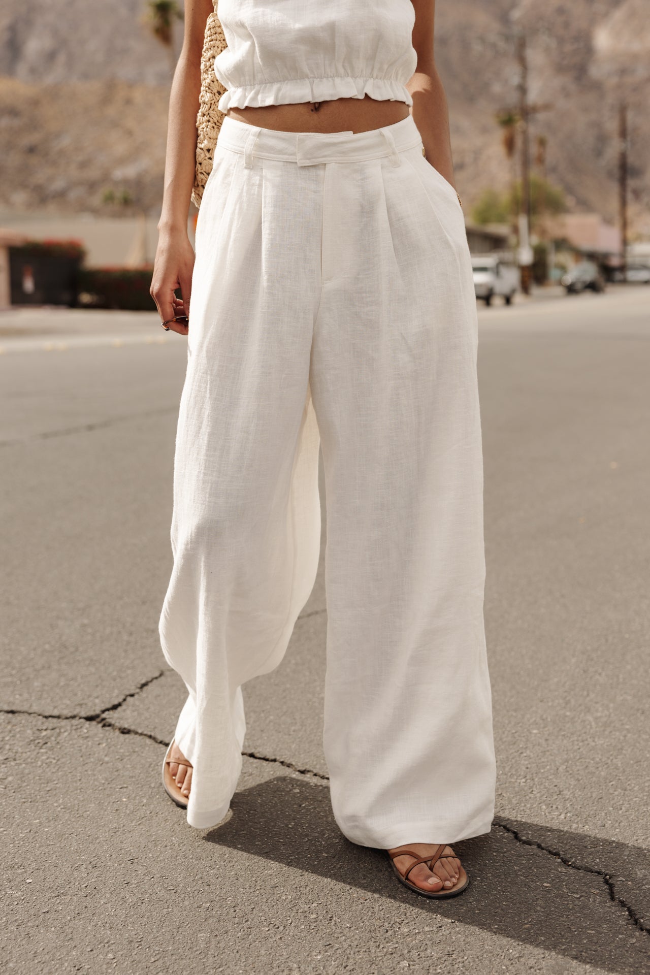 

Pantalon large Femme Paolina Natural egret | Freeman T. Porter