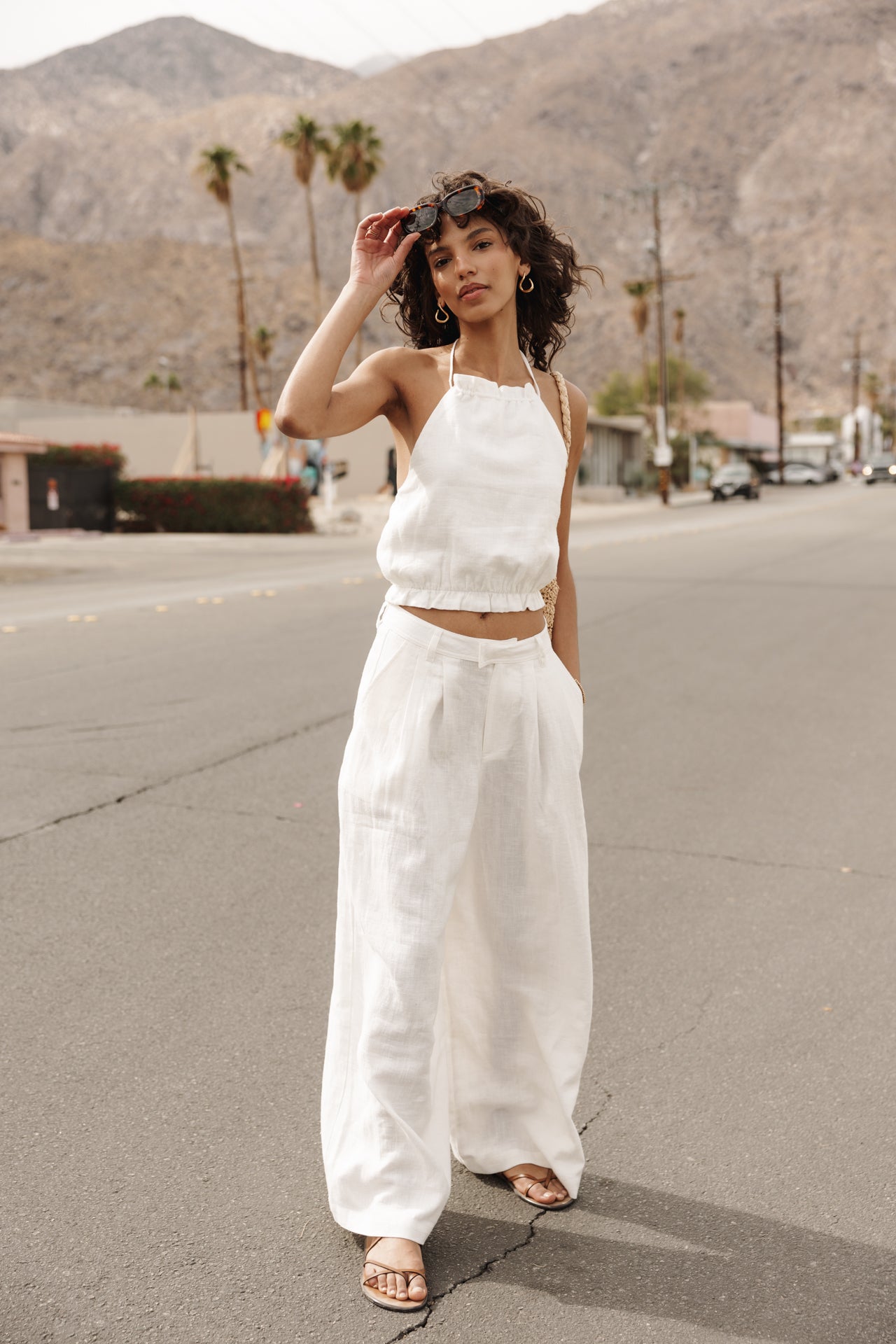 

Pantalon large Femme Paolina Natural egret | Freeman T. Porter