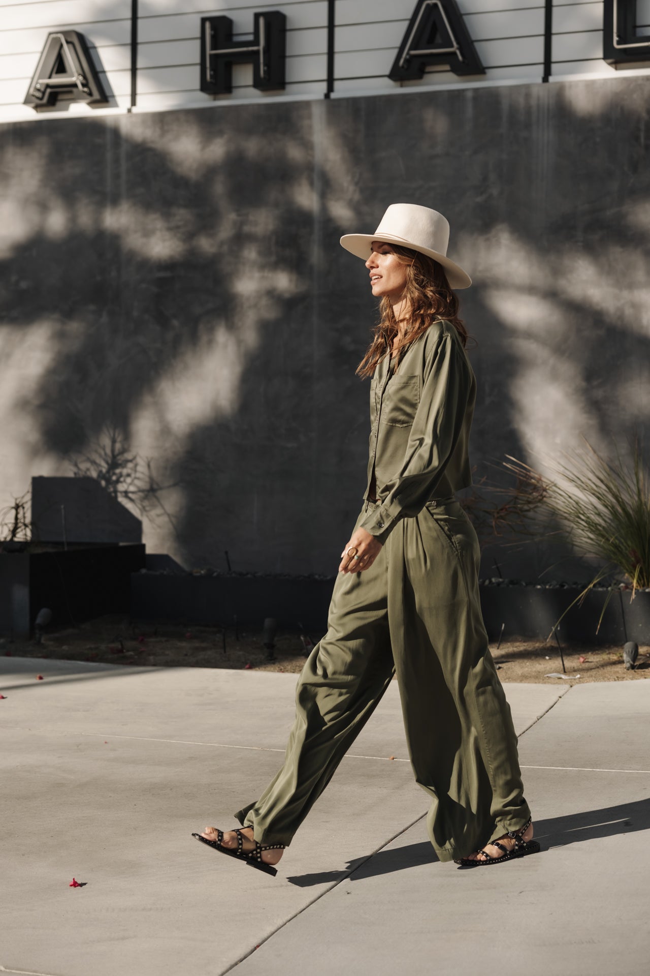 

Wide-leg pants Woman Paolina Silken four leaf clover | Freeman T. Porter