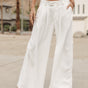 

Pantalón ancho de talle alto Mujer Paolina Toscana off white | Freeman T. Porter