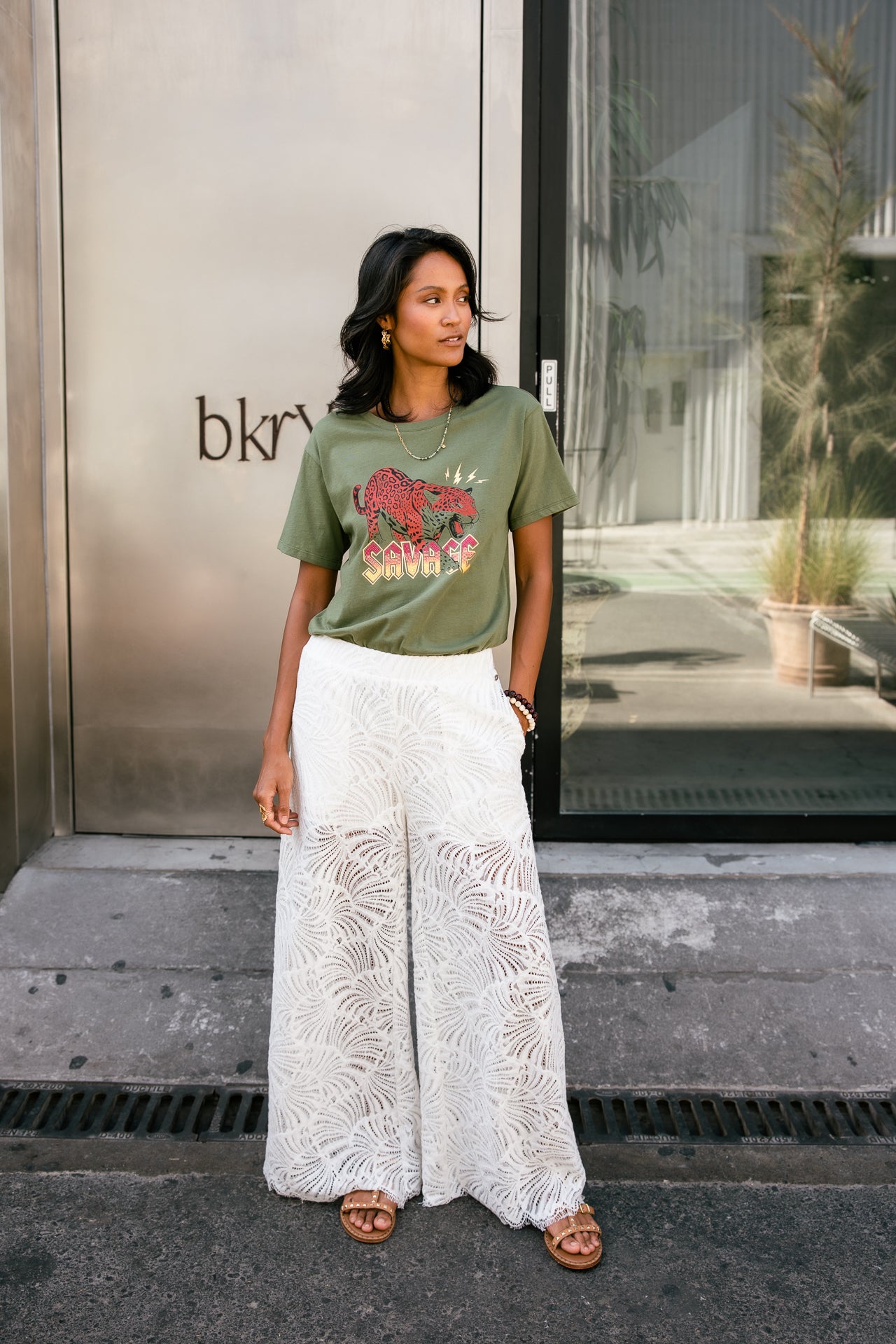 

Wide-leg trousers Women Patrizia Soft Lace white | Freeman T. Porter