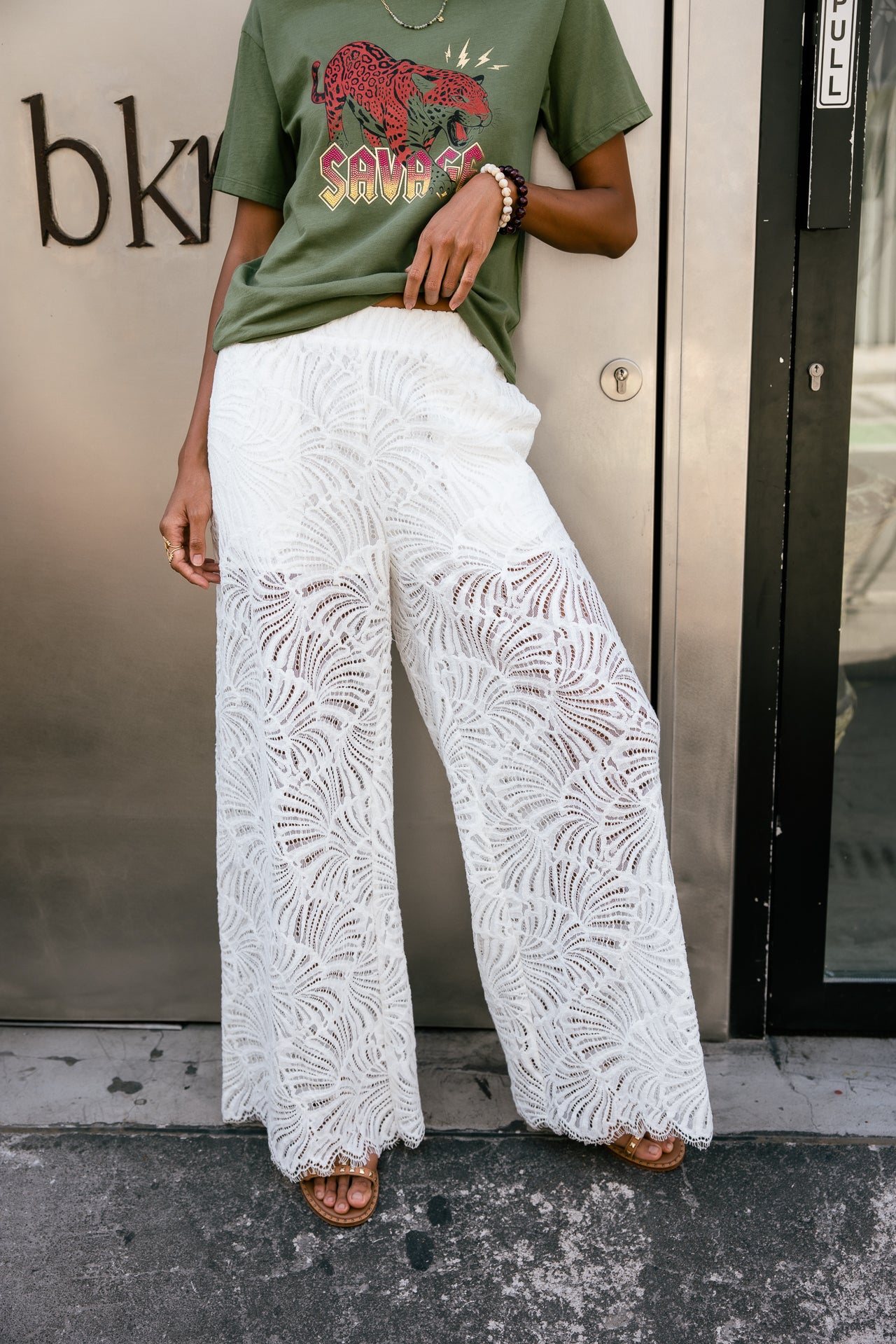 

Wide-leg trousers Women Patrizia Soft Lace white | Freeman T. Porter