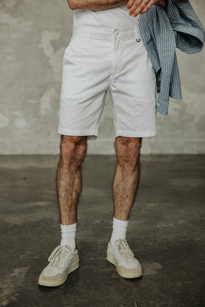 Kurze Chino Gino Short Spike, strahlend weiß | Freeman T. Porter
