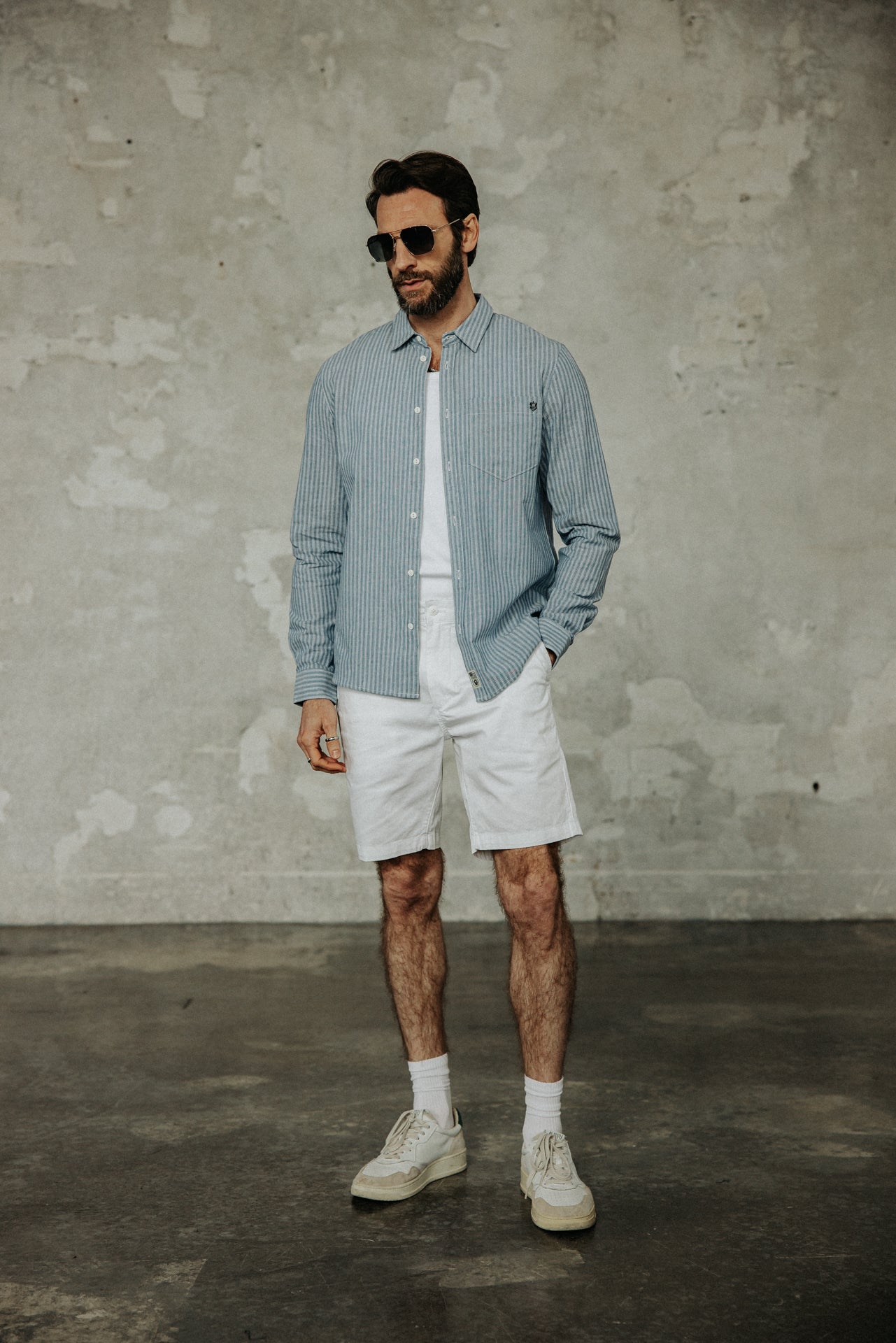 

Kurze Chino Herren Gino Short Spike bright white | Freeman T. Porter