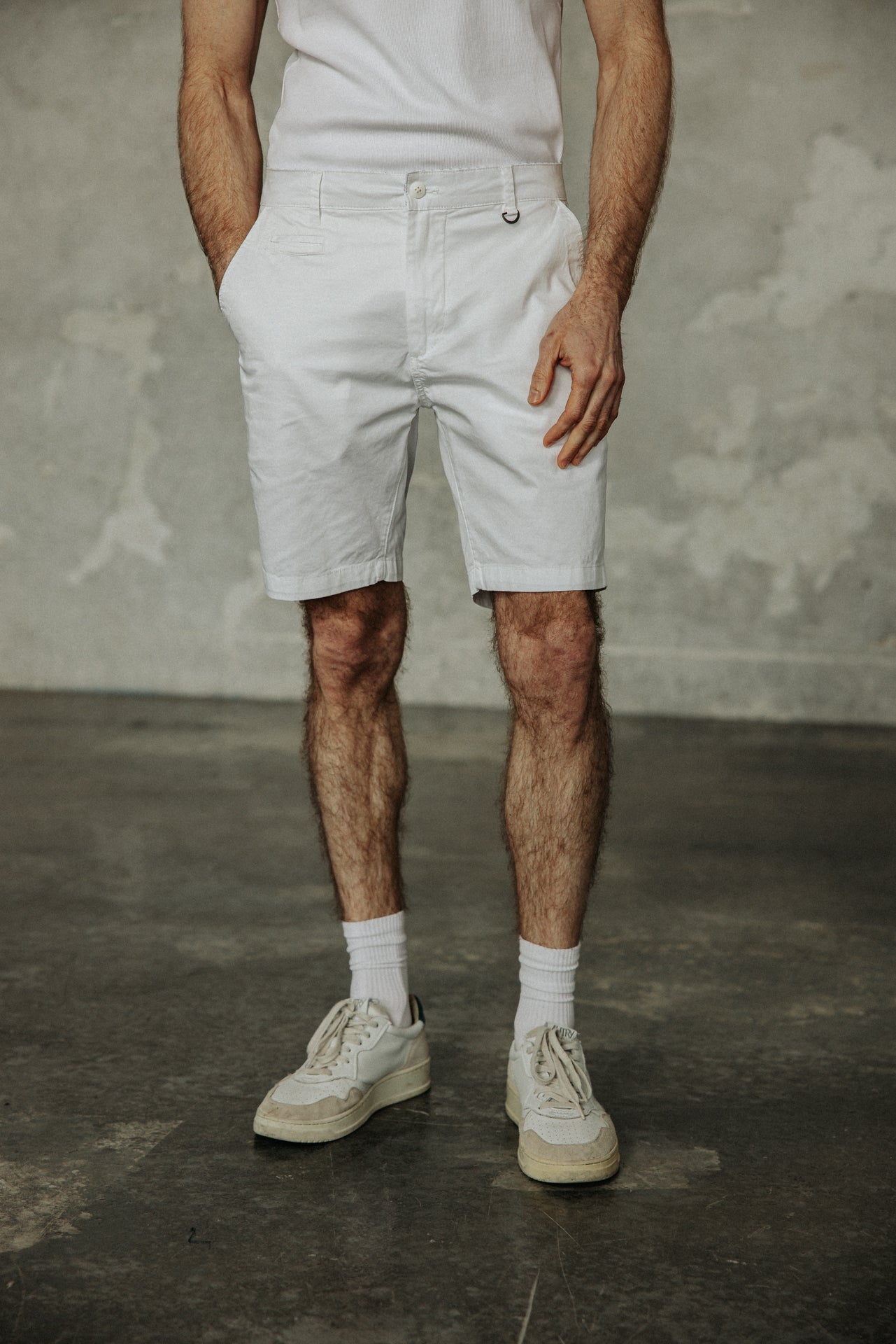

Kurze Chino Herren Gino Short Spike bright white | Freeman T. Porter