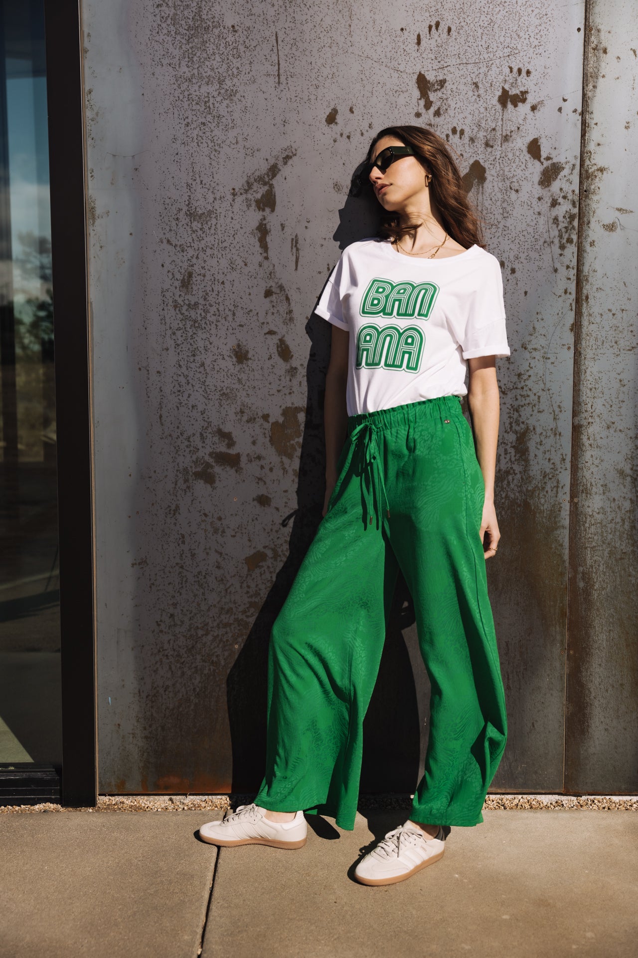 

Pantalon palazzo Femme Phandy Ibiza jolly green | Freeman T. Porter