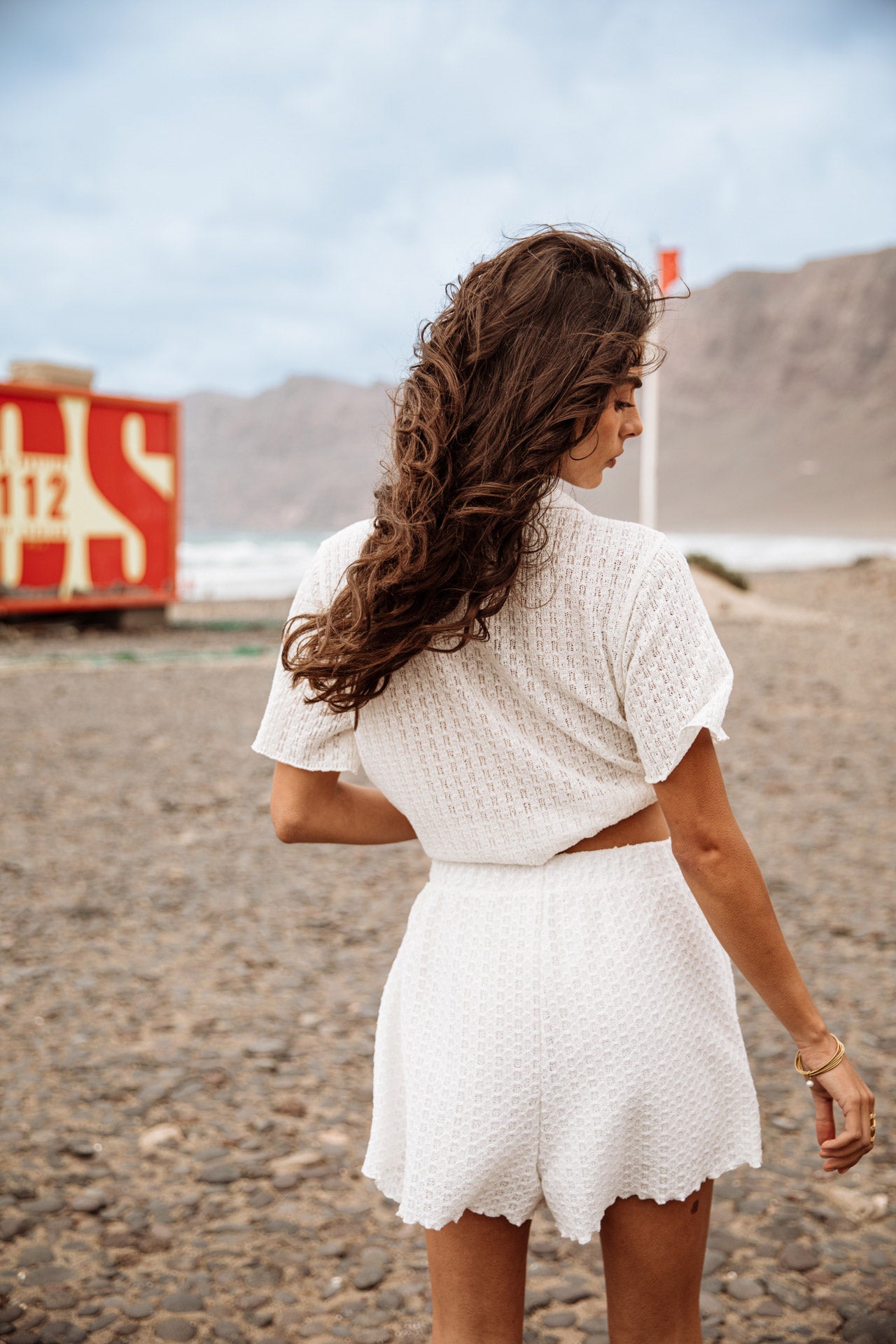 
              

Short loose Woman Sorayina Crochet ecru | Freeman T. Porter
            