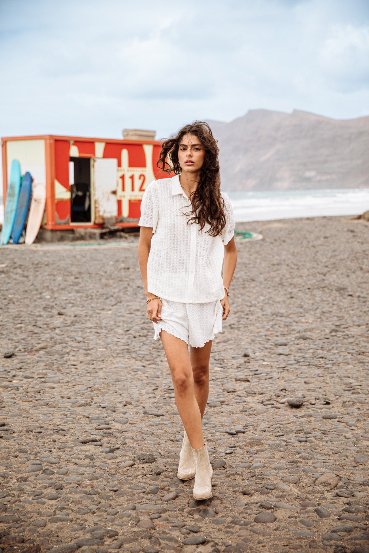 

Loose Shorts Frau Sorayina Crochet ecru | Freeman T. Porter