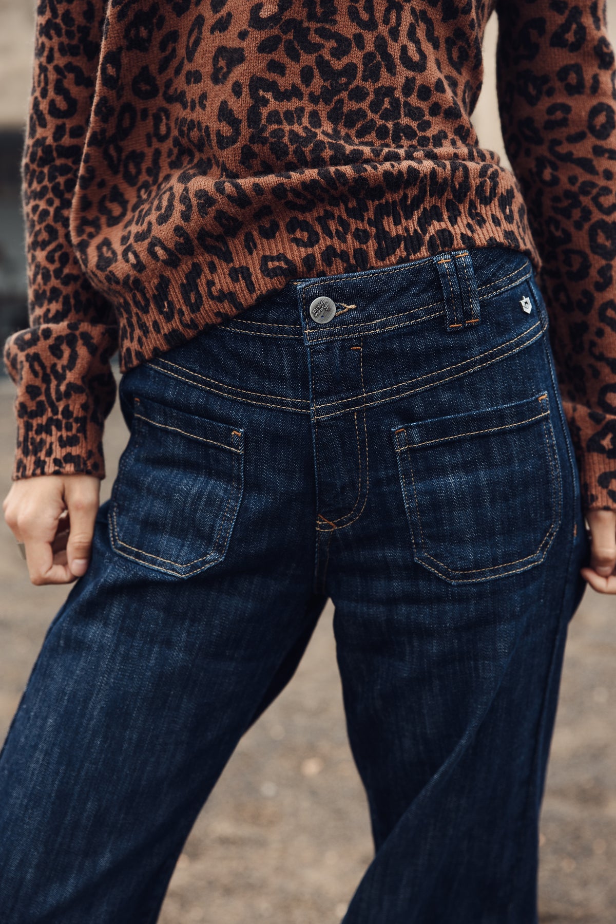 
              

Jeans anchos 7/8 con vuelta y tiro medio Mujer Alice bloop | Freeman T. Porter
            