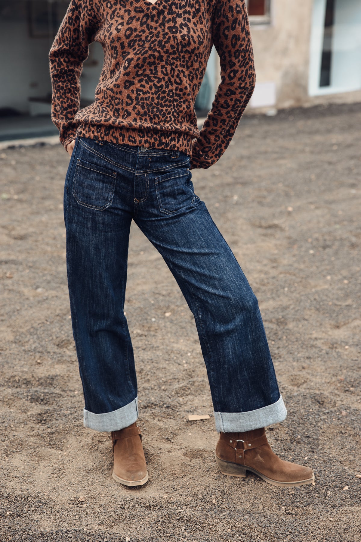 

Jeans largos 7/8 com bainha virada e cintura média Mulher Alice bloop | Freeman T. Porter