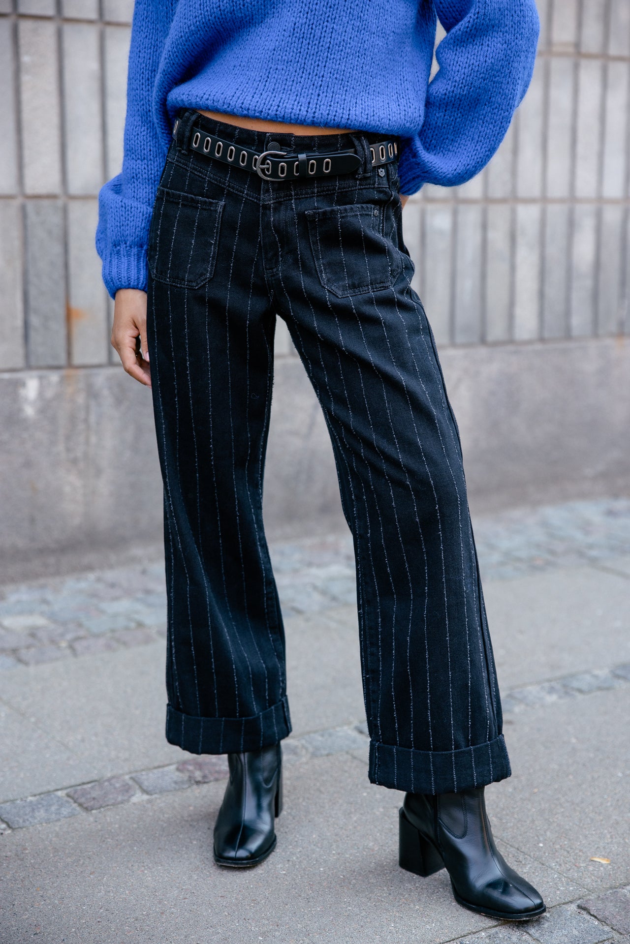 

Wide Leg Jeans Damen Alice meteor pique | Freeman T. Porter