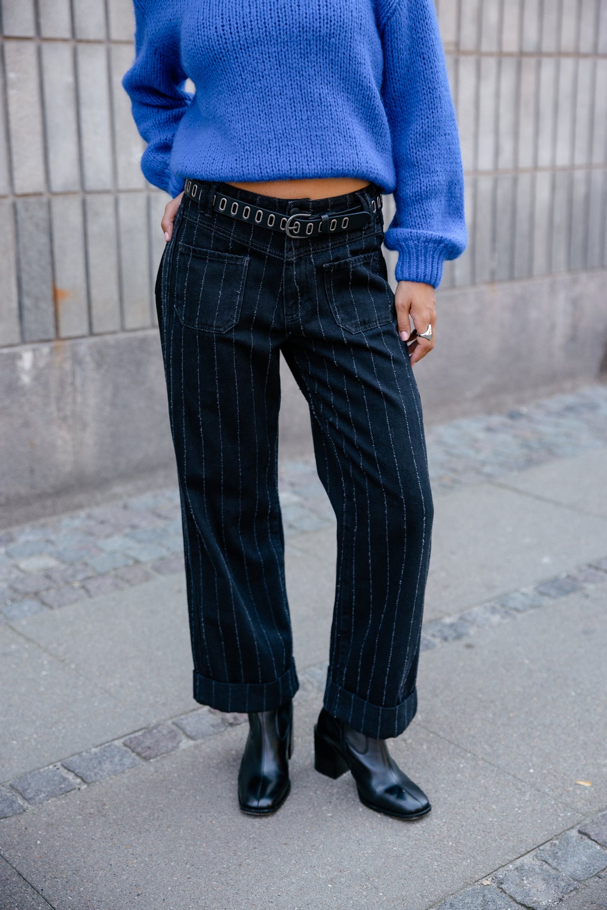 

Wide Leg Jeans Damen Alice meteor pique | Freeman T. Porter