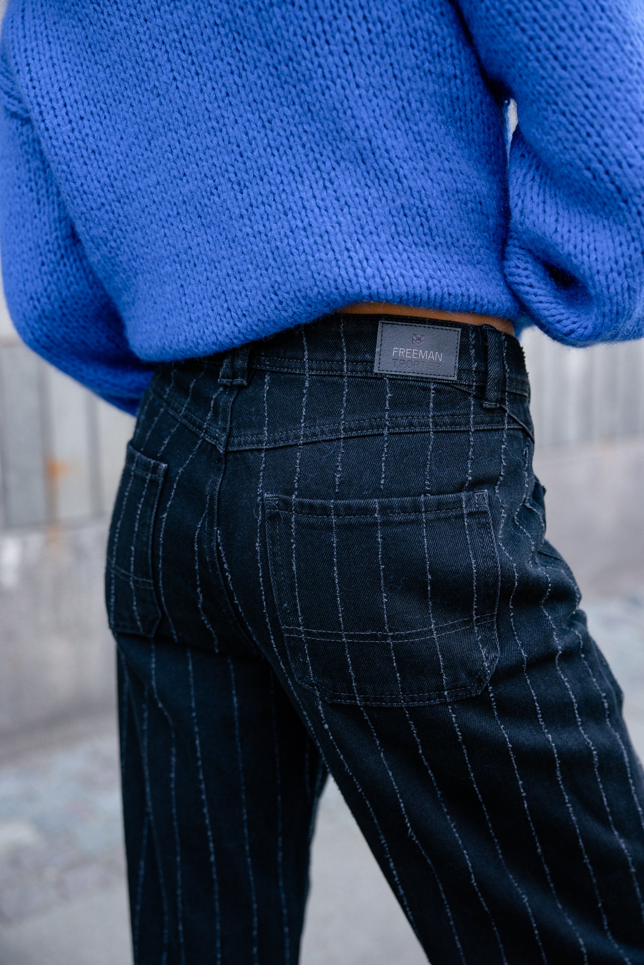 

Wide Leg Jeans Damen Alice meteor pique | Freeman T. Porter