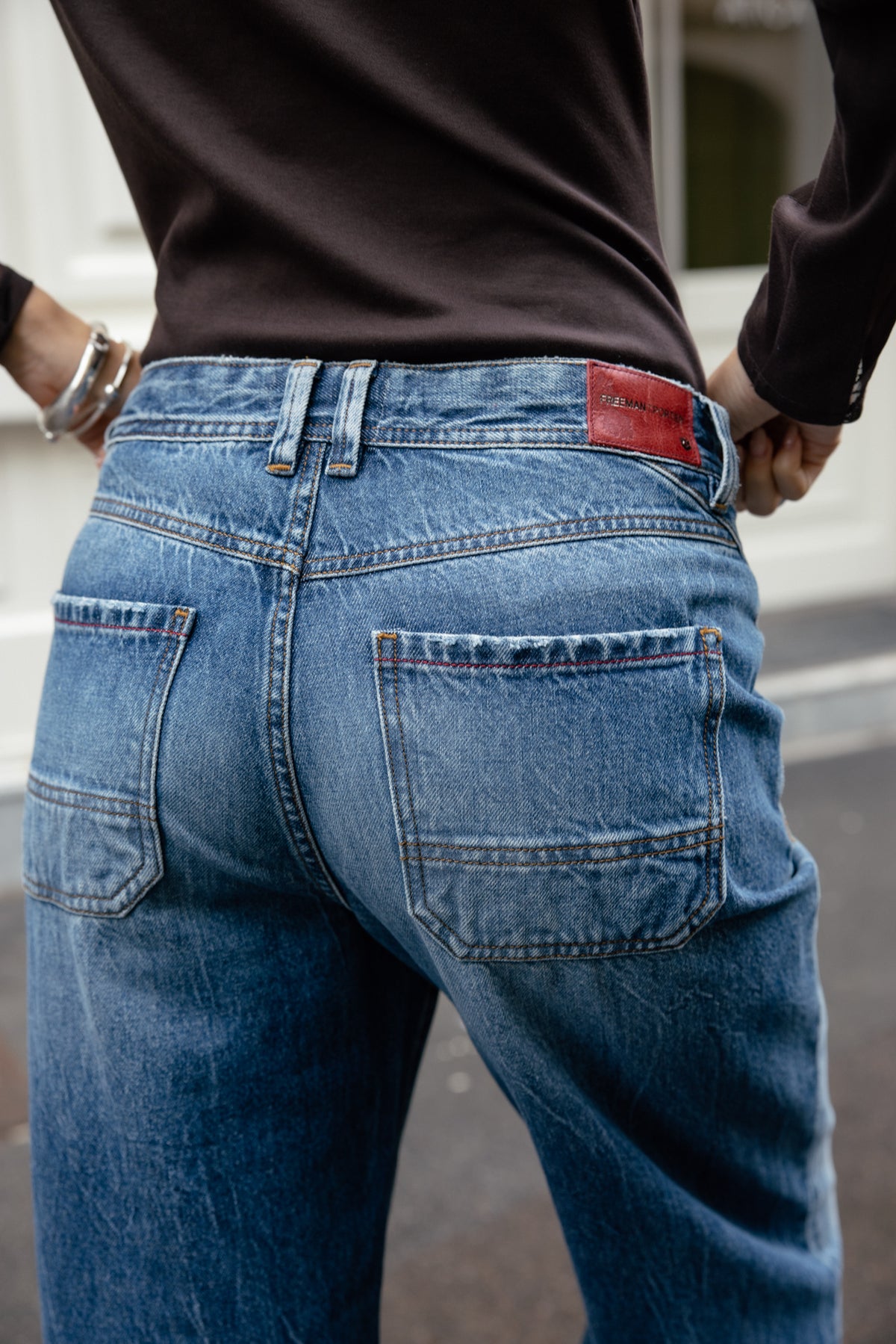 

Jeans ancho 7/8 con vuelta y tiro medio Mujer Alice skill | Freeman T. Porter