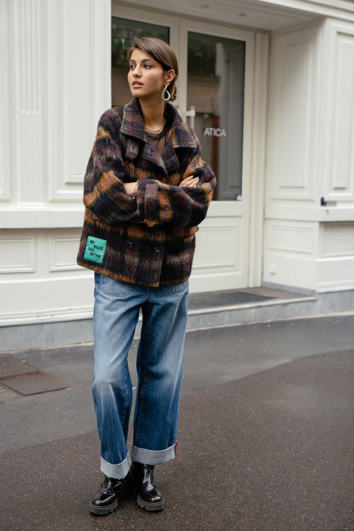 

Jeans ancho 7/8 con vuelta y tiro medio Mujer Alice skill | Freeman T. Porter